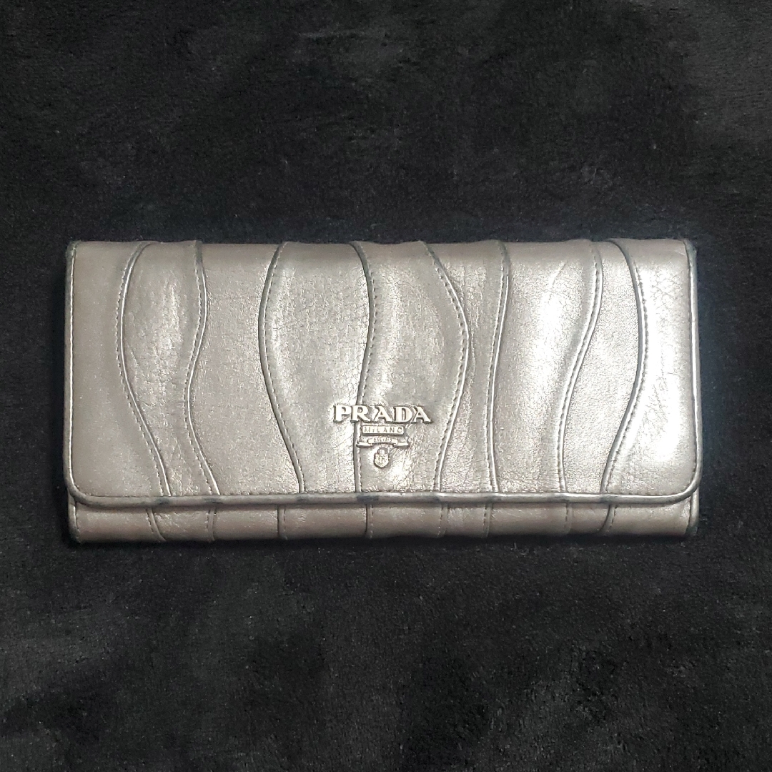 Rare Prada Gunmetal Surfara Wallet